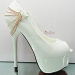 White Color High Heel Shoes