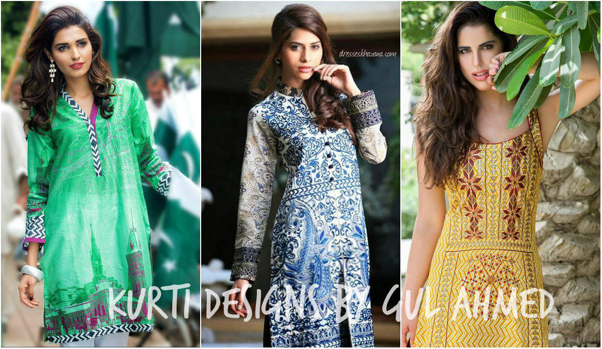Kurti Designs Collection 2017 by Gul Ahmed