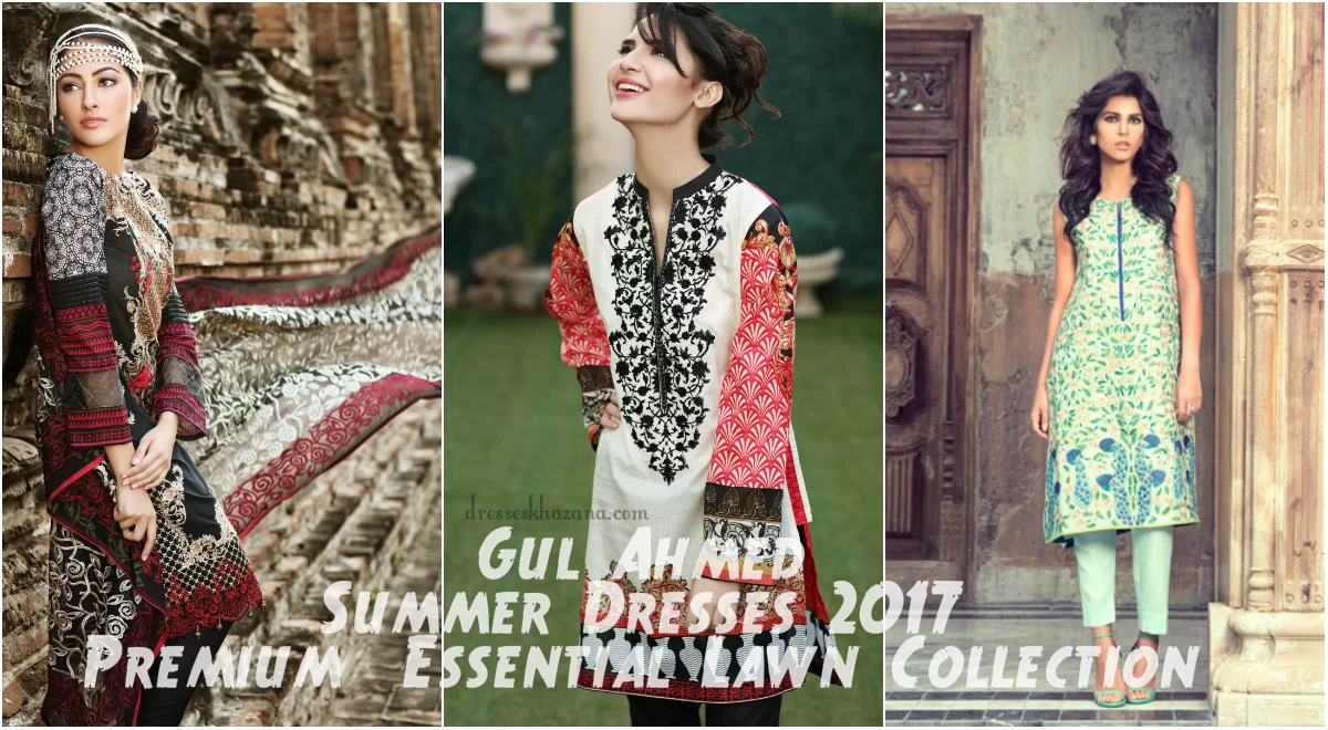 Gul Ahmed Summer Dresses 2017 Premium & Essential Lawn Collection