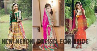 New Mehndi Dresses 2017 for Bride by Pakistani Designers