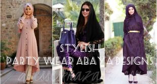 Formal Abaya Designs 2017 - Stylish Party Wear Abaya Collection for Girls
