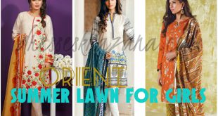 Orient Textiles Lawn 2017 - Luxury Summer Dresses Collection for Girls