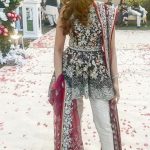 Stunning waist belt Pakistani dress 2017