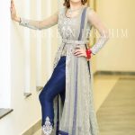 stunning pakistani waist belt dress for ladies 2017