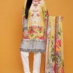 EMBROIDERED SHIRT WITH PRINTED DUPATTA