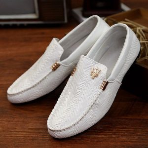 pure white casual shoe for boys 2017