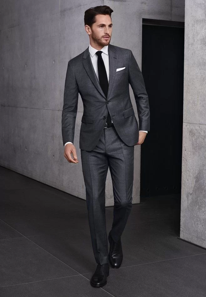 charcoal mens suiting