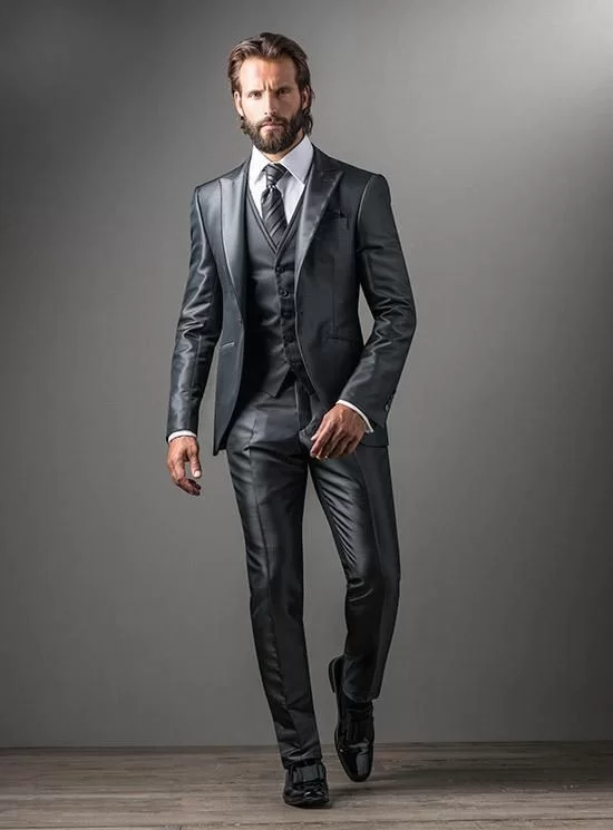 charcoal mens suiting